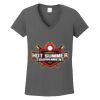 Ladies Heavy Cotton ™ 100% Cotton V Neck T Shirt Thumbnail