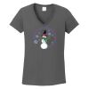 Ladies Heavy Cotton ™ 100% Cotton V Neck T Shirt Thumbnail