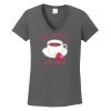 Ladies Heavy Cotton ™ 100% Cotton V Neck T Shirt Thumbnail