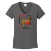 Ladies Heavy Cotton ™ 100% Cotton V Neck T Shirt Thumbnail