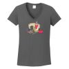 Ladies Heavy Cotton ™ 100% Cotton V Neck T Shirt Thumbnail