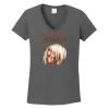 Ladies Heavy Cotton ™ 100% Cotton V Neck T Shirt Thumbnail