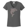 Ladies Heavy Cotton ™ 100% Cotton V Neck T Shirt Thumbnail