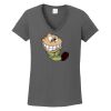 Ladies Heavy Cotton ™ 100% Cotton V Neck T Shirt Thumbnail