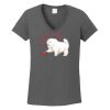 Ladies Heavy Cotton ™ 100% Cotton V Neck T Shirt Thumbnail
