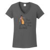 Ladies Heavy Cotton ™ 100% Cotton V Neck T Shirt Thumbnail
