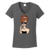 Ladies Heavy Cotton ™ 100% Cotton V Neck T Shirt Thumbnail