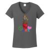 Ladies Heavy Cotton ™ 100% Cotton V Neck T Shirt Thumbnail