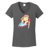 Ladies Heavy Cotton ™ 100% Cotton V Neck T Shirt Thumbnail