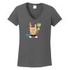 Ladies Heavy Cotton ™ 100% Cotton V Neck T Shirt Thumbnail