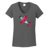 Ladies Heavy Cotton ™ 100% Cotton V Neck T Shirt Thumbnail