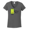 Ladies Heavy Cotton ™ 100% Cotton V Neck T Shirt Thumbnail