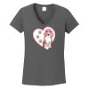 Ladies Heavy Cotton ™ 100% Cotton V Neck T Shirt Thumbnail