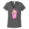 Ladies Heavy Cotton ™ 100% Cotton V Neck T Shirt Thumbnail