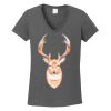 Ladies Heavy Cotton ™ 100% Cotton V Neck T Shirt Thumbnail