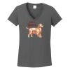 Ladies Heavy Cotton ™ 100% Cotton V Neck T Shirt Thumbnail