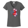 Ladies Heavy Cotton ™ 100% Cotton V Neck T Shirt Thumbnail