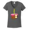Ladies Heavy Cotton ™ 100% Cotton V Neck T Shirt Thumbnail