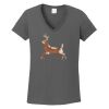 Ladies Heavy Cotton ™ 100% Cotton V Neck T Shirt Thumbnail