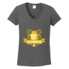 Ladies Heavy Cotton ™ 100% Cotton V Neck T Shirt Thumbnail