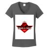Ladies Heavy Cotton ™ 100% Cotton V Neck T Shirt Thumbnail