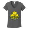 Ladies Heavy Cotton ™ 100% Cotton V Neck T Shirt Thumbnail
