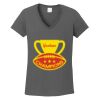Ladies Heavy Cotton ™ 100% Cotton V Neck T Shirt Thumbnail