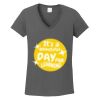 Ladies Heavy Cotton ™ 100% Cotton V Neck T Shirt Thumbnail