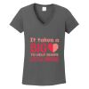 Ladies Heavy Cotton ™ 100% Cotton V Neck T Shirt Thumbnail