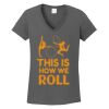Ladies Heavy Cotton ™ 100% Cotton V Neck T Shirt Thumbnail
