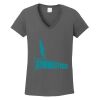 Ladies Heavy Cotton ™ 100% Cotton V Neck T Shirt Thumbnail