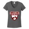 Ladies Heavy Cotton ™ 100% Cotton V Neck T Shirt Thumbnail