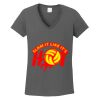 Ladies Heavy Cotton ™ 100% Cotton V Neck T Shirt Thumbnail