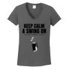 Ladies Heavy Cotton ™ 100% Cotton V Neck T Shirt Thumbnail