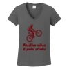 Ladies Heavy Cotton ™ 100% Cotton V Neck T Shirt Thumbnail