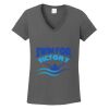 Ladies Heavy Cotton ™ 100% Cotton V Neck T Shirt Thumbnail