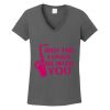 Ladies Heavy Cotton ™ 100% Cotton V Neck T Shirt Thumbnail