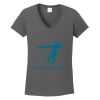 Ladies Heavy Cotton ™ 100% Cotton V Neck T Shirt Thumbnail